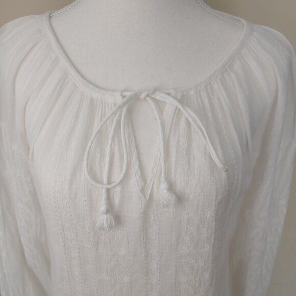 Nanette Lepore Swim Cover Up Tunic Embroidered Semi-sheer White Size XS - Picture 3 of 10